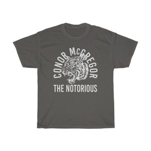 Conor McGregor The Notorious Fighter Wear Unisex T-Shirt Charcoal