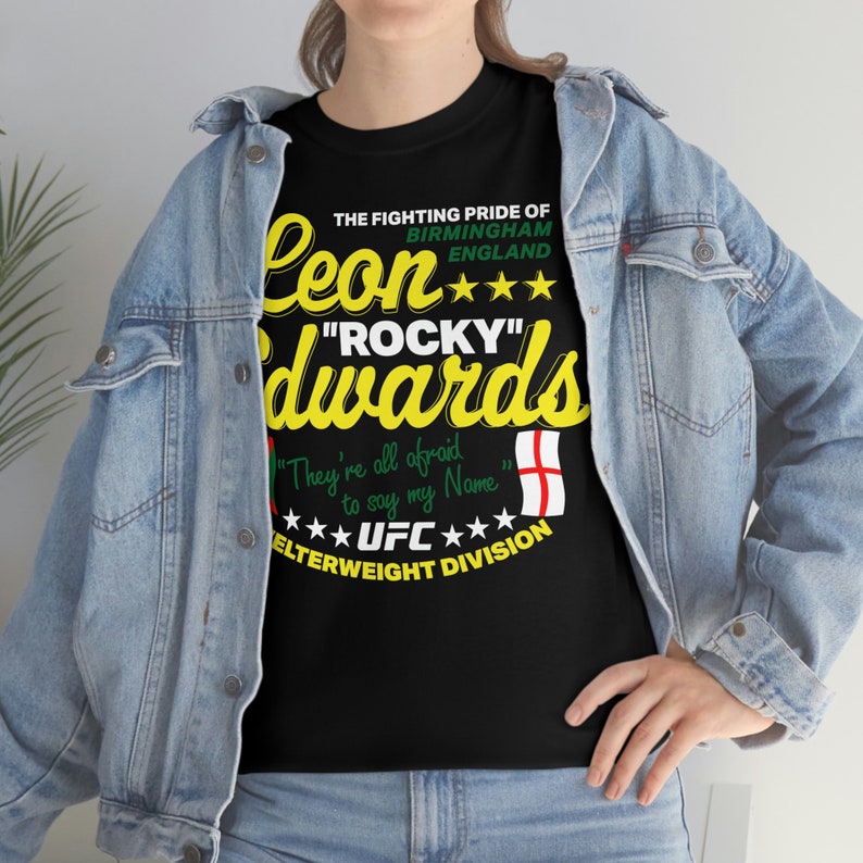 Leon Edwards Rocky MMA Graphic Fighter Wear Unisex T-Shirt image 3