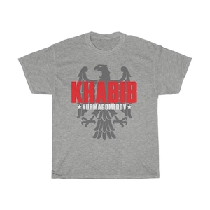 Khabib The Eagle Nurmagomedov GOAT Fighter usa camiseta unisex gráfica Sport Grey