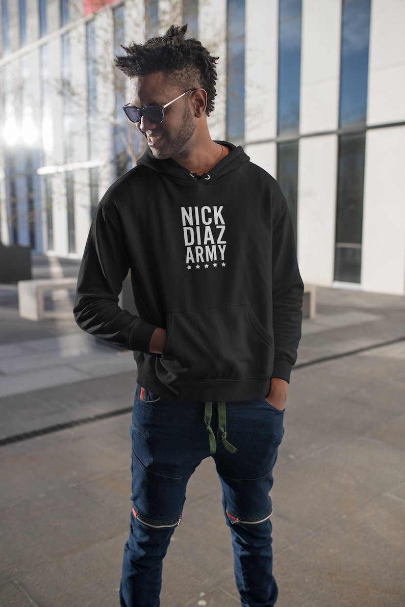 Nick Diaz Army Graphic Unisex Hoodie Diaz Brothers Stockton image 1