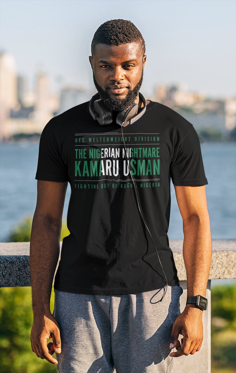 Kamaru Usman The Nigerian Nightmare Graphic Unisex T-Shirt Black