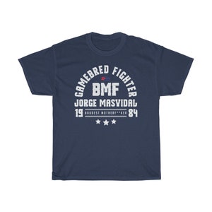 BMF Jorge Gamebred Fighter Masvidal Graphic Unisexe T-Shirt Navy