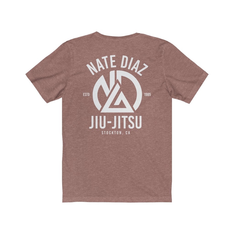Nate Diaz Jiu Jitsu MMA Fighter Front & Back Graphic Unisex T-Shirt image 4