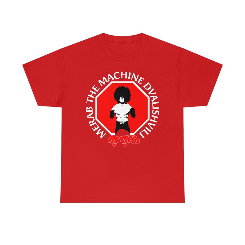 Merab The Machine Dvalishvili Graphic Fighter Wear Unisex T-Shirt Red