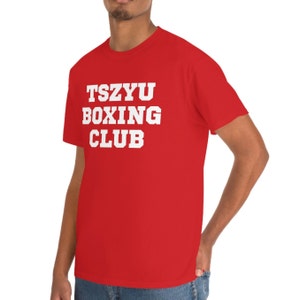 Team Tszyu Boxing Club Front & Back Graphic Fighter Wear Unisex T-Shirt Red