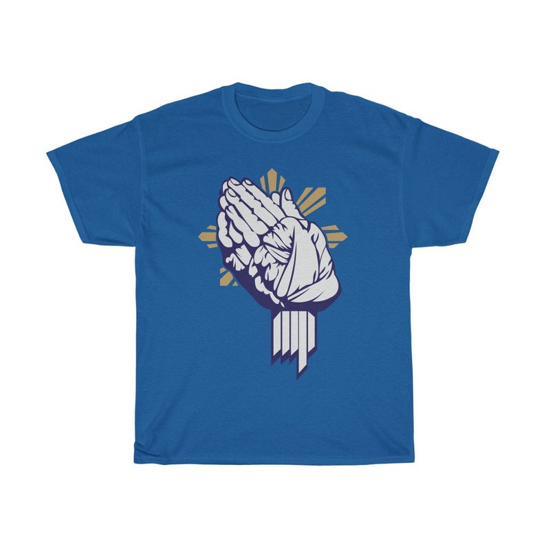 Manny Pacquiao Praying Hand Boxing Icon Graphic Unisex T-Shirt Blue