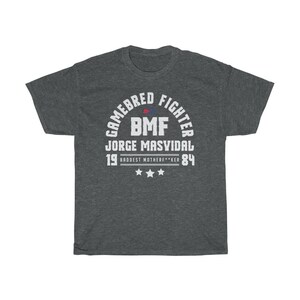 BMF Jorge Gamebred Fighter Masvidal Graphic Unisex T-Shirt Dark Heather