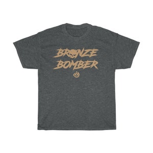 Bronze Bomber Graphic Boxing Fighter Wear Unisex T-Shirt Dark Heather