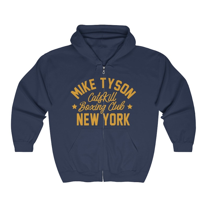 Kid Dynamite Classic Mike Tyson Front & Back Graphic Full Zip Hooded Sweatshirt image 3