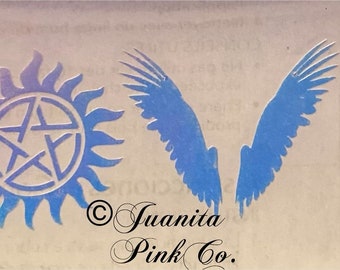 Lot De 2 Autocollants Supernatural Anti-Possession - 10 Cm Pour Moto, Voiture Et Ordinateur