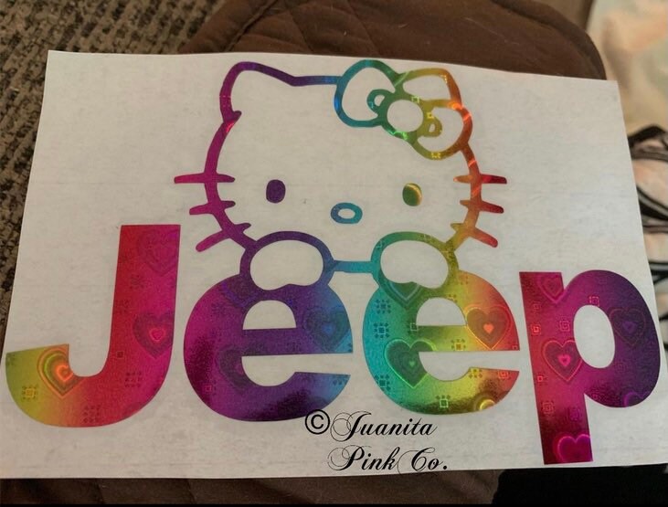 Hello Kitty Decal HK Jeep decal Jeep decal HK decal HK Etsy