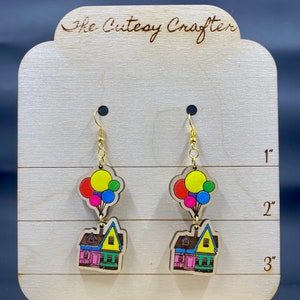 Up earrings, Dug, Disney, Whimsical Hand-made Jewelry