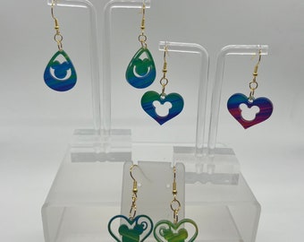 Disney Inspired Mickey Head in Frame Earrings