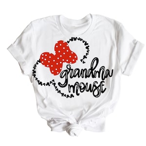 Disney Custom Grandma/Grandpa Mouse T-shirt, Disney Bound, Disney Family Shirts, Personalized, Mickey & Minnie Mouse