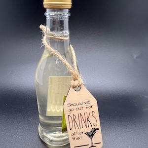 Martini Wooden Bottle Tag