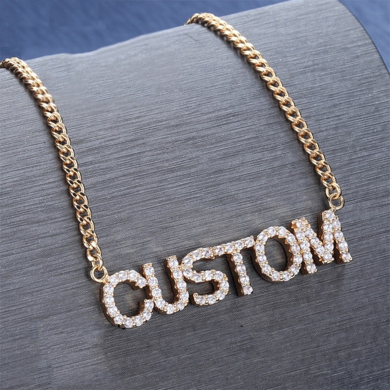 Crystal name necklace Clearance