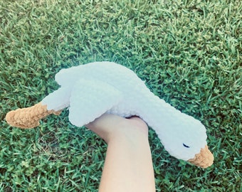 Handmade Plush Goose: Soft Yarn Stuffed Animal, 11 inch