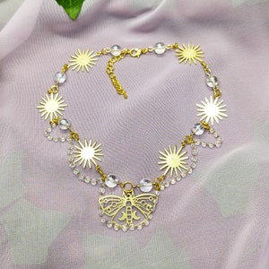 Golden Moth necklace