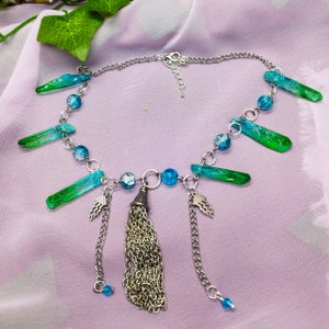 Jellyfish crystal necklace