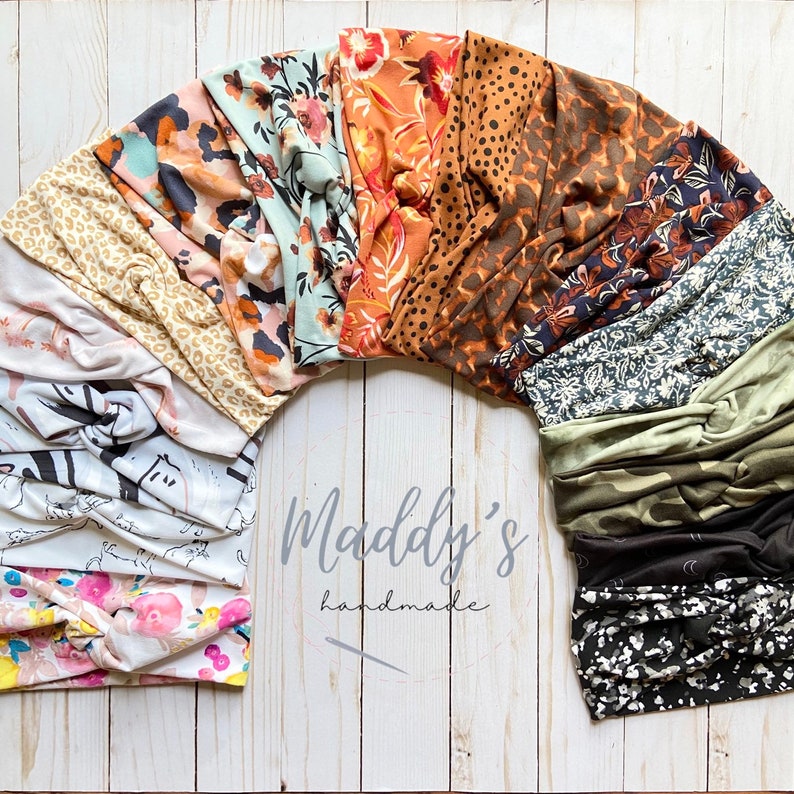 Softest Twisty Turban Headband - Choose your color; patterns, and neutrals Adult Sizes 