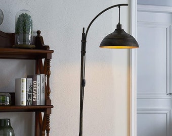 retro industrial floor lamp