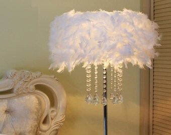 european style feather floor lamp