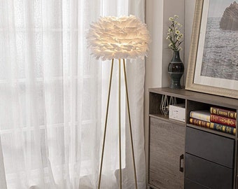 feather tripod floor lamp
