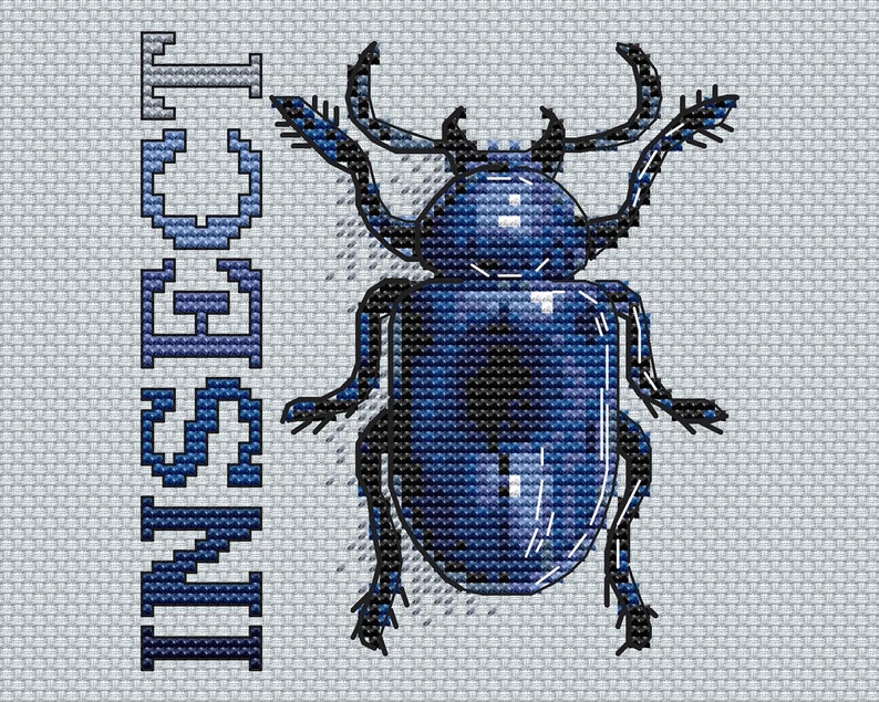 Bug Modern Cross Stitch Pattern PDF Insect cross stitch Etsy Tapestry barn