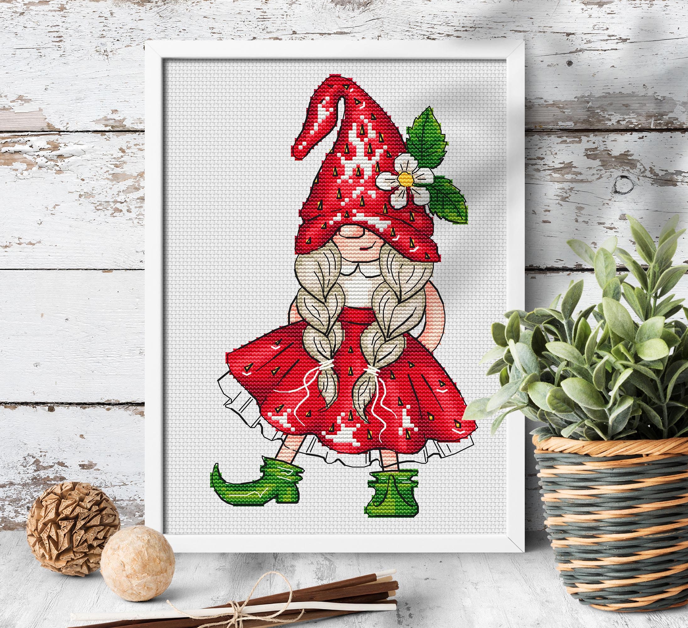 Gnome With Sunflowers Cross Stitch Summer Cross Stitch Counted Cross Gnome With Sunflowers Cross Stitch Summer Cross Stitch Counted Cross