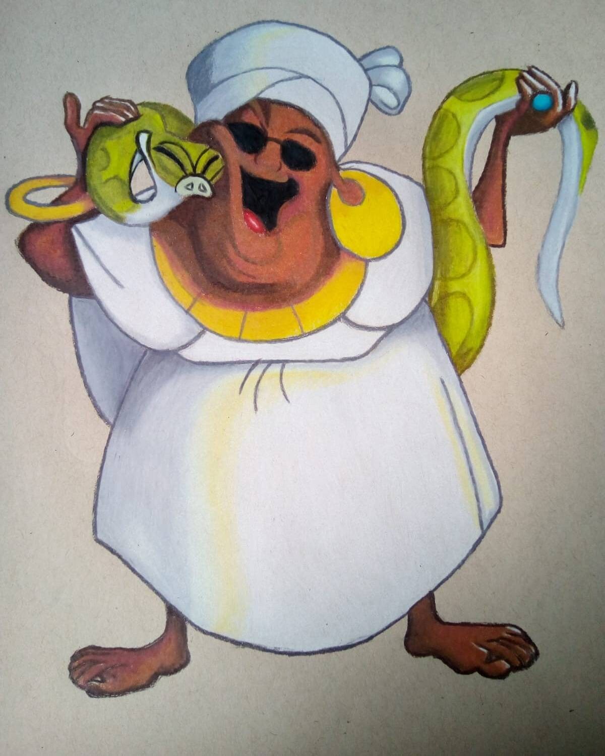 Mama Odie drawing Disney the princess and the frog | Etsy