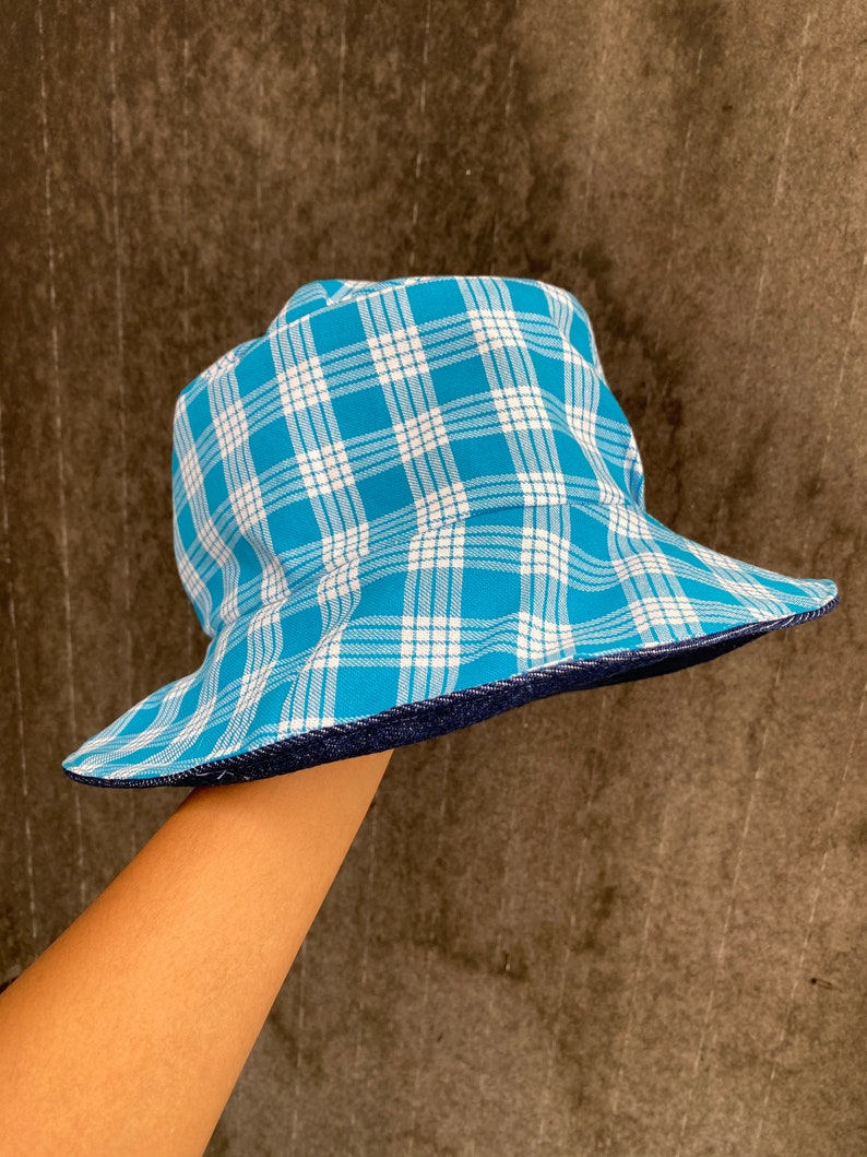 Reversible Palaka and Denim Bucket Hat - Etsy