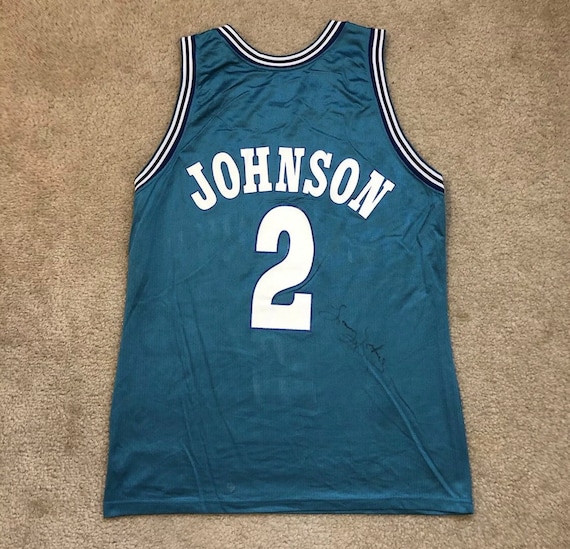 Vintage maillot de champion Larry Johnson Charlotte Hornets - France