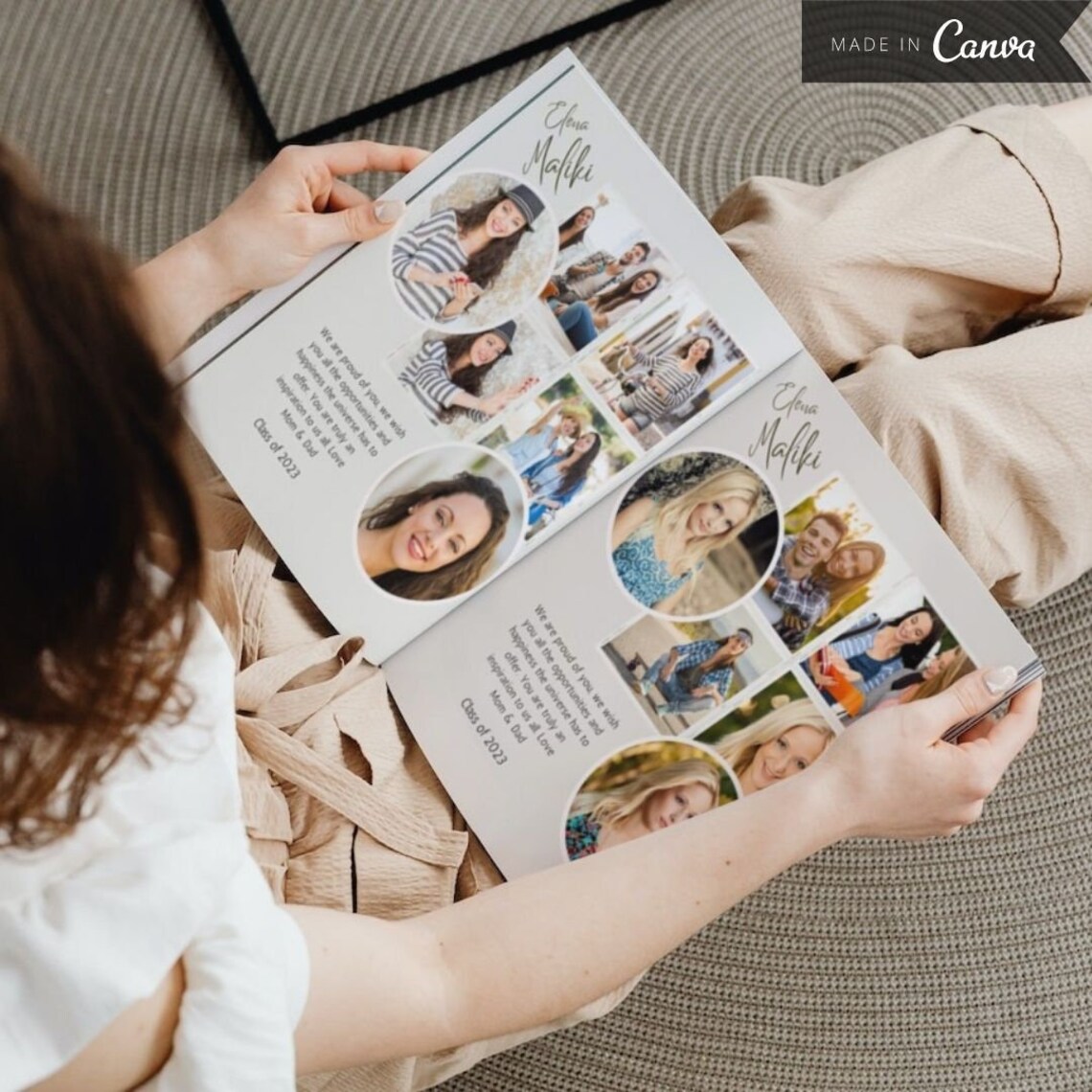 Yearbook AD Tribute Template, Senior Yearbook AD, Editable Canva Grad ...