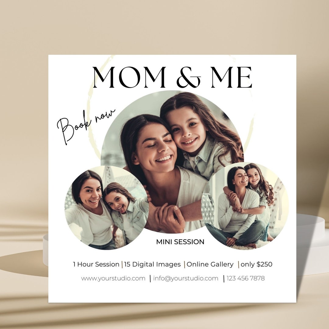 Mom and Me Mini Session Template, Editable Canva Mother’s Day Mini ...