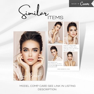 Kids Model Comp Card, Editable Model Portfolio, Fashion Resume Photo ...