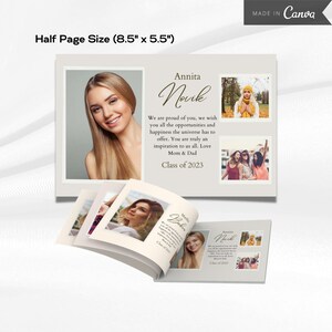Yearbook AD Tribute Template, Senior Yearbook AD, Editable Canva Grad ...
