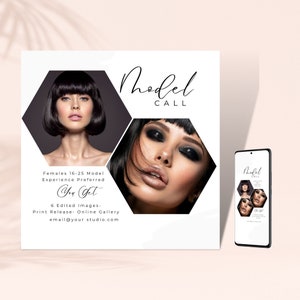 Model Call Template, Model Audition Casting Call, Photography Model Call Flyer, Photography Casting Call Template, Model Call Promo