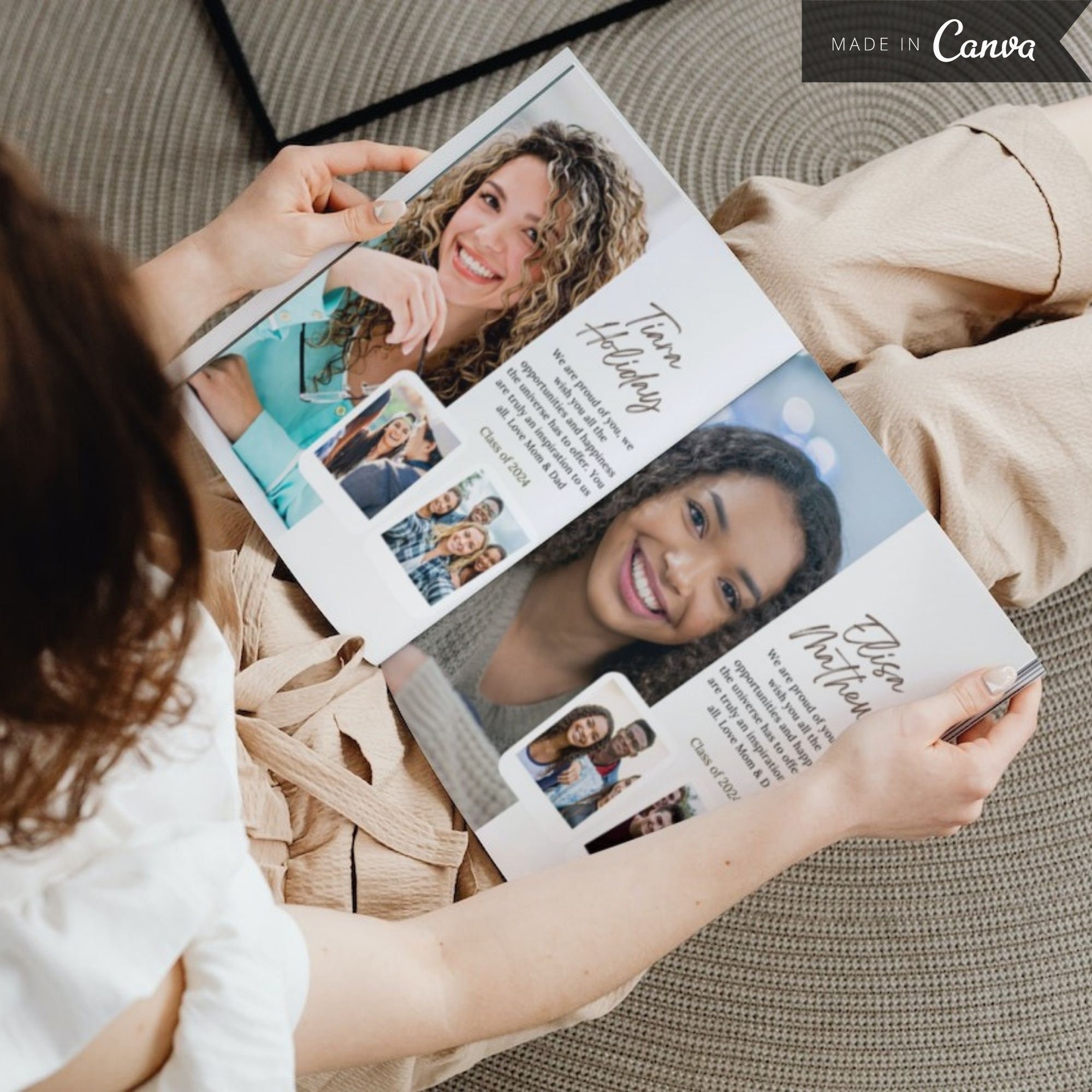 Yearbook AD Tribute Template, Senior Yearbook AD, Grad Announcement ...