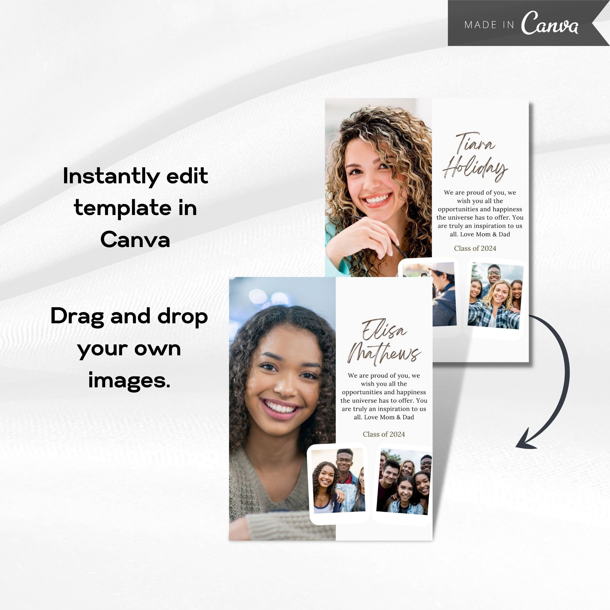 Yearbook AD Tribute Template, Senior Yearbook AD, Grad Announcement ...