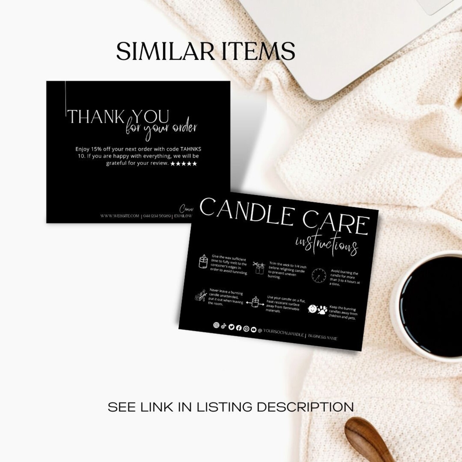 Mini Printable Reed Diffuser Care Card, Diffuser Instructions Label ...