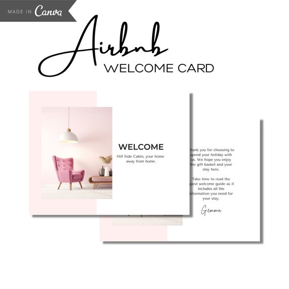 Airbnb Card VRBO Card Vacation Rental Etsy