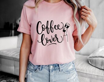Coffee Lover Shirt for Women – Cool coffee shirt for caffeine junkies & hot drink enthusiasts, gift idea for coffee fans