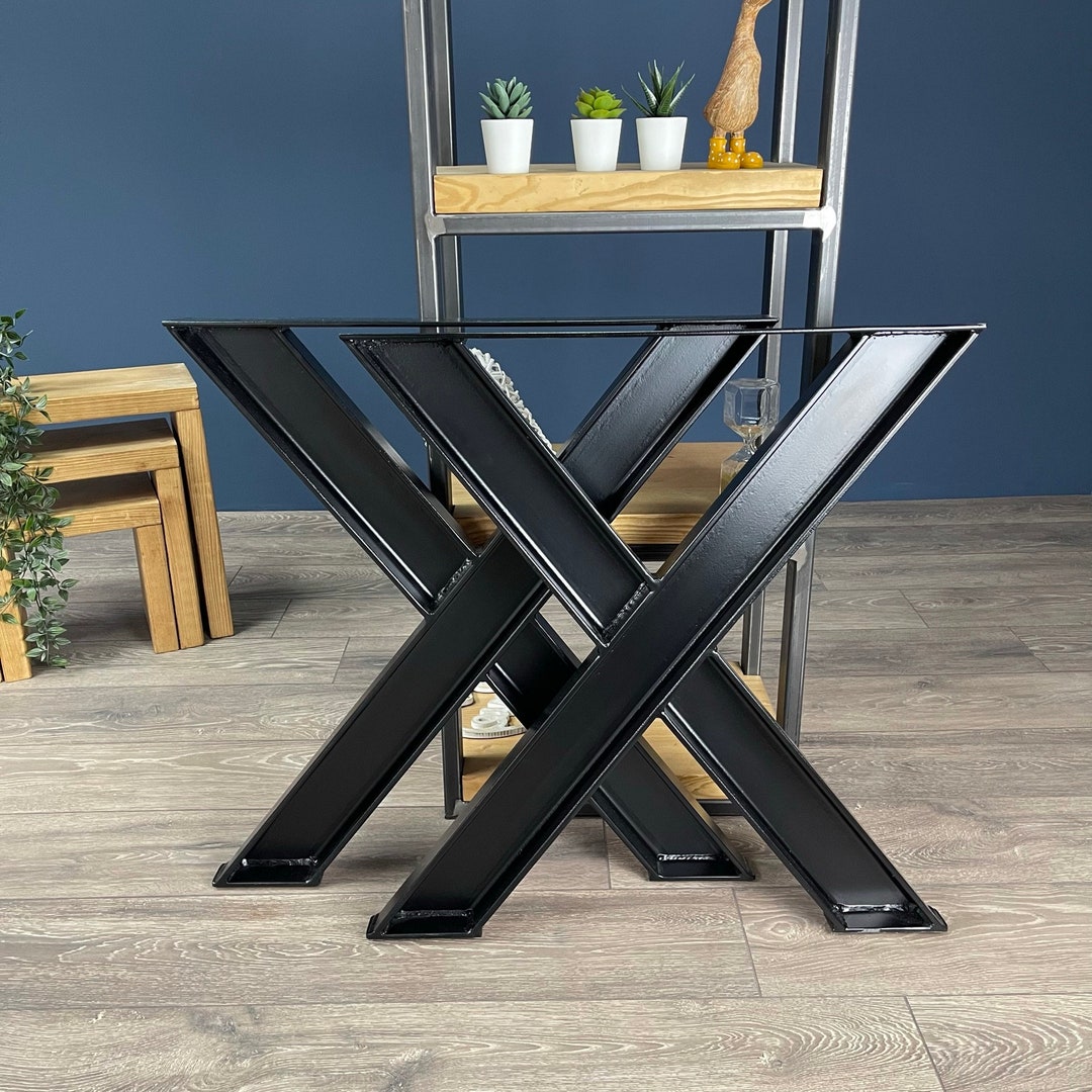 Metal Table Legs HEAVY DUTY Pair of X Steel Dinning Table Legs Etsy UK
