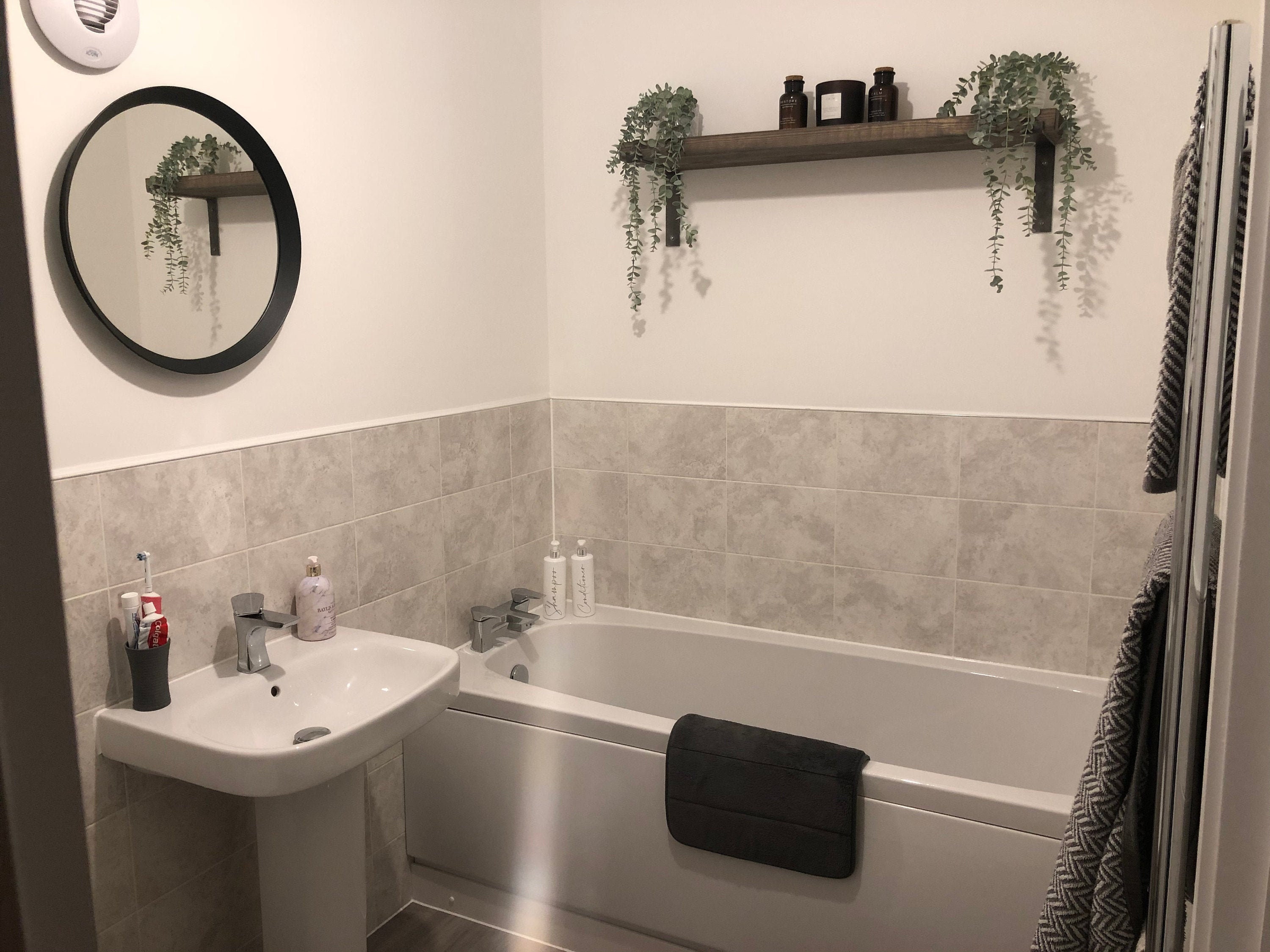 Badezimmer Regal 15cm tief Bad Dekor Regal Wasserfest schwarz | Etsy