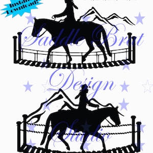 LADIES TRAIL HORSE Brücke! pdf, jpg, svg, png, dxf, Cricut/Silhouette sofortiger download, Trail Pferd, Competitive Trail, Ranch Pferd