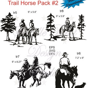 GROSSES TRAIL HORSE Paket #2! svg, png, dxf, Cricut, sofortiger download, Trail Pferd, Competitive Trail, Ranch Pferd