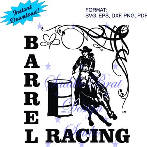 RIESIGE BARREL RACER Packung! svg, eps, pdf, png, dxf Cricut, sofortiger download, Pferd, Barrel Racing, Barrel Racer, Westernpferd