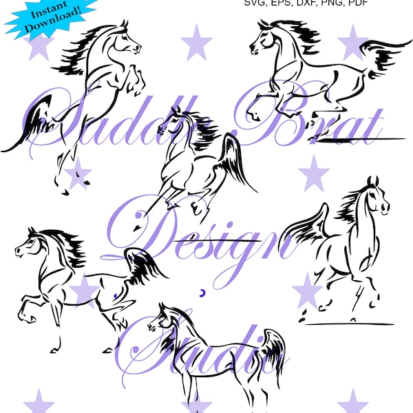 HUGE ARABIAN HORSE pack! svg, png, dxf, Cricut, instant download, Horse, Western Pleasure, Western Horse, Arab Arabian Horse