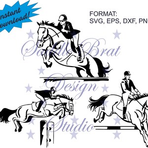 WUNDERSCHÖNES JÄGER JUMPER Pferd! svg, png, dxf, eps, pdf Cricut, sofortiger download, englisches Pferd, Hunter Jumper Horse