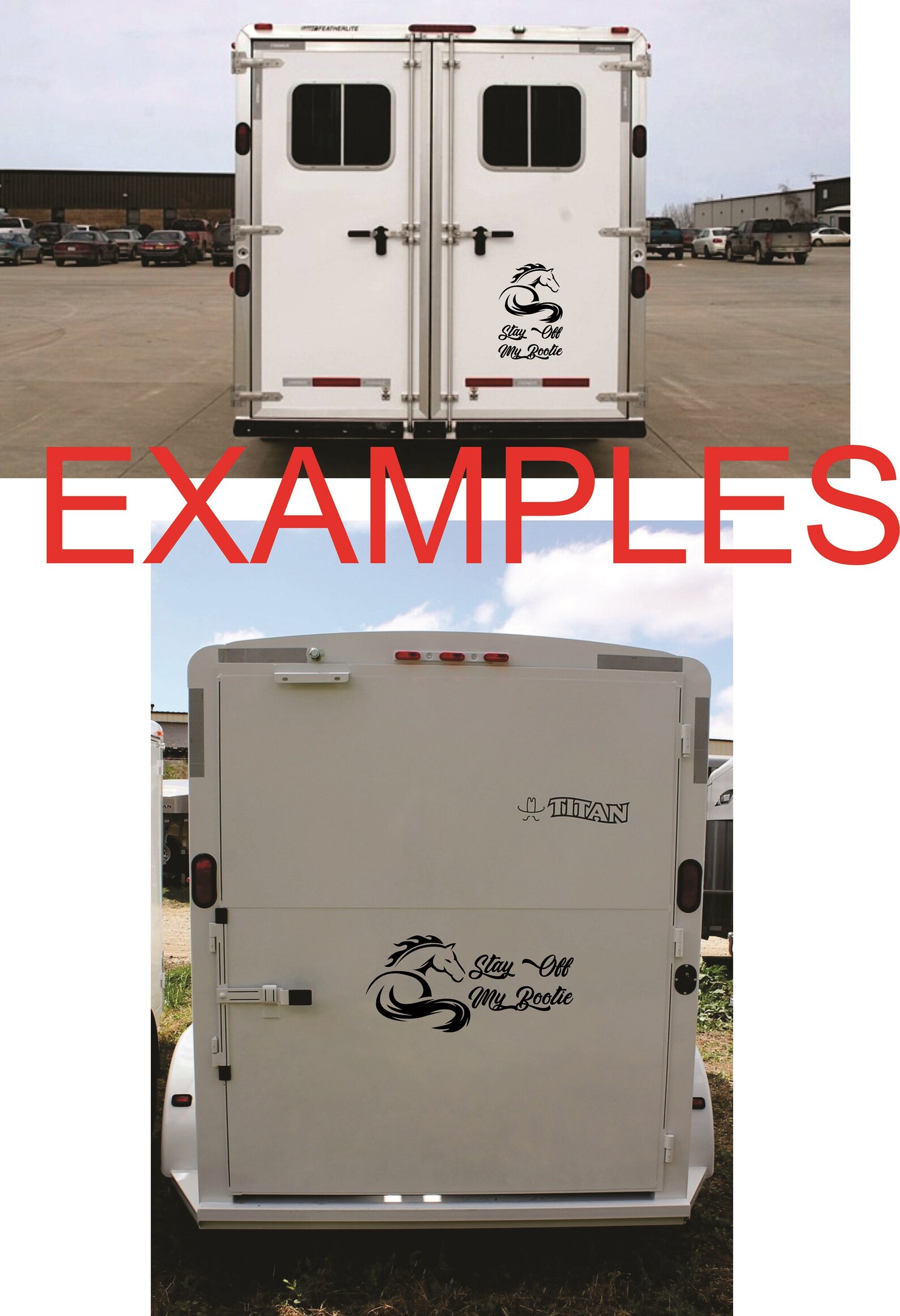 Horse Trailer Decal Safety Decal Stay off My Booty Etsy